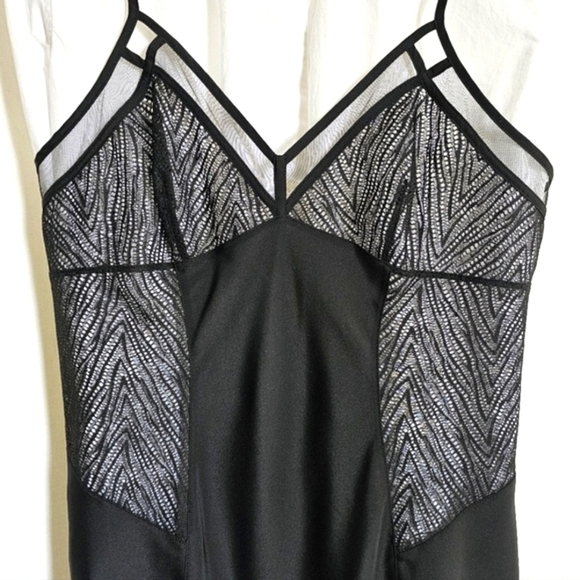 Calvin Klein Black Floral Lace Slip Dress - Picture 9 of 15